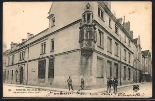 AK Troyes, Hôtel de Mauroy, Monument historique
