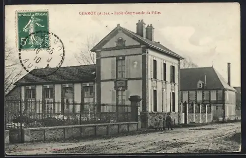 AK Chamoy /Aube, École Communale de Filles