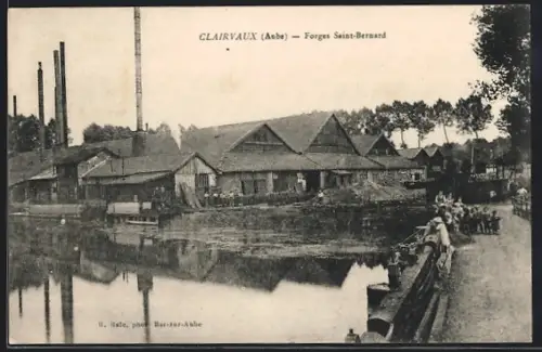 AK Clairvaux /Aube, Forges Saint-Bernard au bord de l`eau