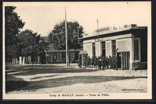 AK Camp de Mailly /Aube, Poste de Police du Camp de Mailly