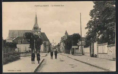 AK Pont-sur-Seine, La Grande Rue