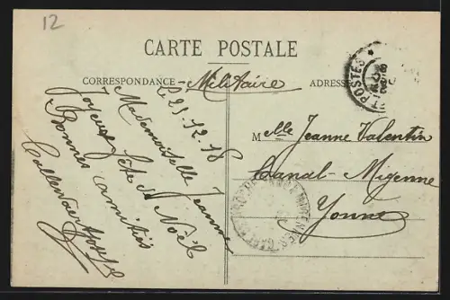 AK Pouan /Aube, La Mairie, L`École des Garcons