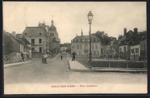 AK Arcis-sur-Aube, Place Gambetta