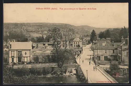 AK Bar-sur-Seine /Aube, Vue panoramique du Quartier de la Gare