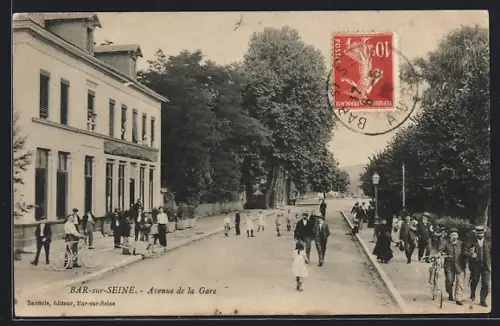 AK Bar-sur-Seine, Avenue de la Gare