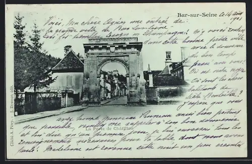 AK Bar-sur-Seine, La Porte de Châtillon