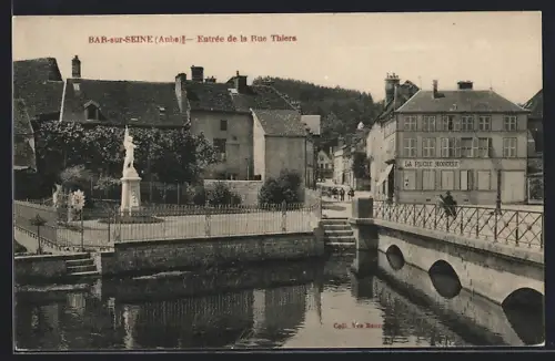AK Bar-sur-Seine /Aube, Entrée de la Rue Thiers