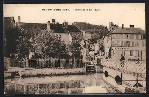 AK Bar-sur-Seine /Aube, Entrée de la rue Thiers