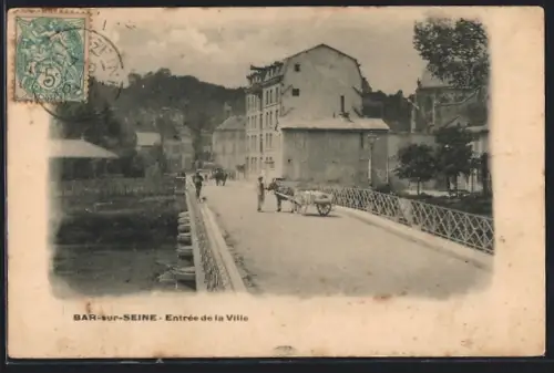 AK Bar-sur-Seine, Entrée de la Ville