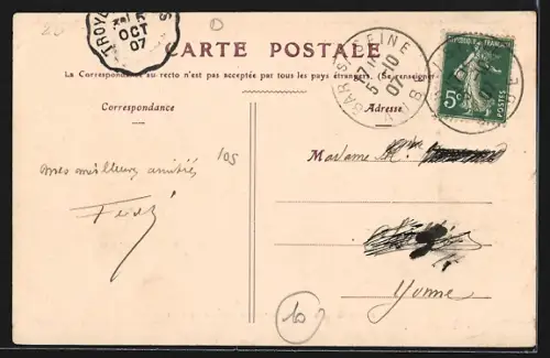 AK Bar-sur-Seine, La Poste et la Caisse d`Épargne