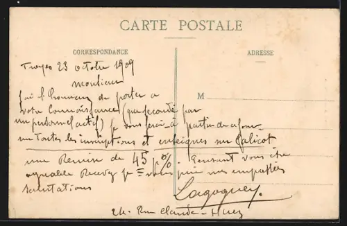 AK Troyes, 1ère Fête de la Bonneterie, La Cavalcade, Le Char de la Musique, Lagoueyte