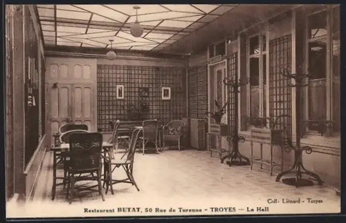 AK Troyes, Restaurant Butat, 50 Rue de Turenne, Le Hall