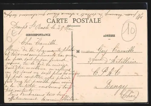 AK Troyes, Pont de la Rue Voltaire avec passants