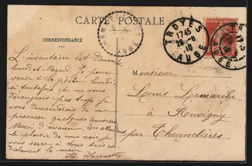 AK Troyes /Aube, Entrée de la Rue Thiers sortant de la Gare