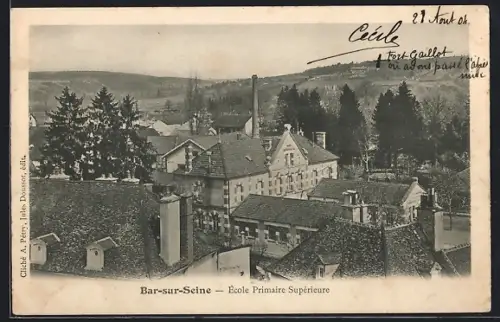 AK Bar-sur-Seine, École Primaire Supérieure
