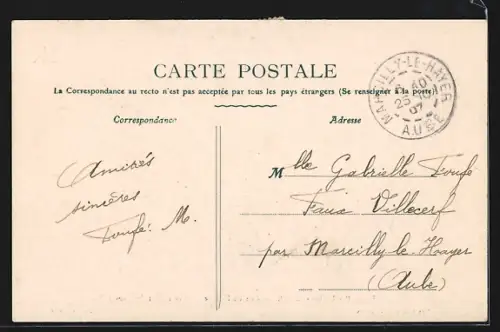 AK Bar-sur-Seine, Rue de l`Étape, Pensionnat de Demoiselles