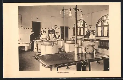 AK Berlin-Spandau, Johannisstift, Anstaltsküche, Innenansicht