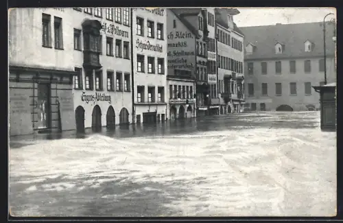 AK Nürnberg, Hochwasser-Katastrophe 5.2.1909, Obstmarkt