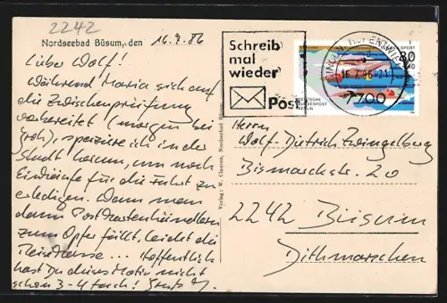 AK Büsum /Nordsee, Hotel Seegarten J. Numssen