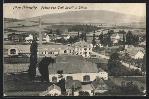 AK Ober-Oderwitz, Fabrik von Emil Rudolf & Söhne