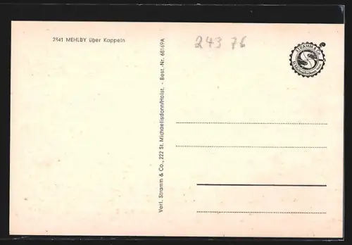 AK Mehlby über Kappeln, Wohnhäuser, Mehrfamilienhaus, Rundgebäude