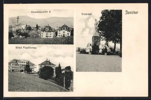 AK Speicher, Hotel Vögelinsegg, Denkmal, Gesamtansicht