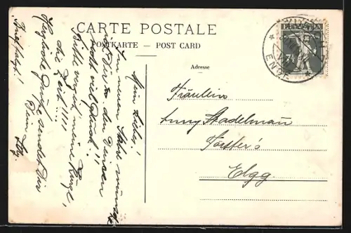 AK Zürich, Rüden am Rathausquai und Rathaus