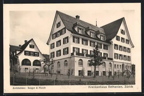AK Zürich, Krankenhaus Bethanien mit Nebengebäude