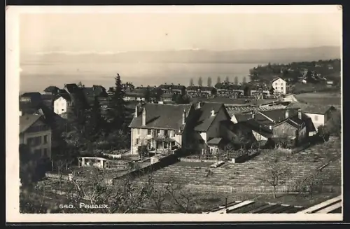 AK Paudex, Ortsansicht mit Wasserblick aus der Vogelschau