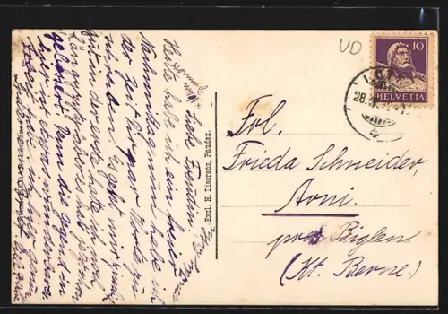 AK Paudex, Ortsansicht mit Wasserblick aus der Vogelschau