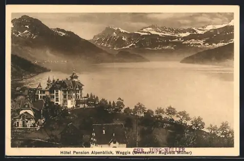 AK Weggis, Hotel Pension Alpenblick v. A. Müller
