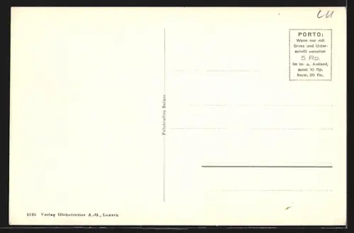 AK Weggis, Unterdorf, Totalansicht mit Alpen