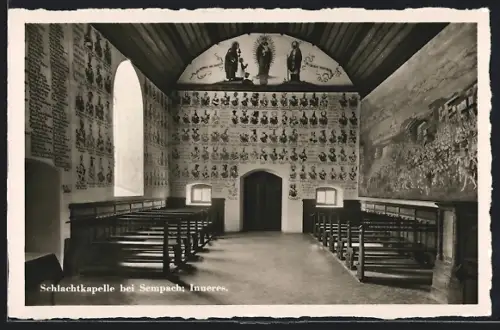 AK Sempach, Schlachtkapelle, Innenansicht