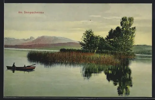 AK Sempach, Sempacher See mit Bootspartie