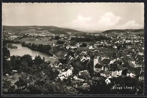AK Brugg /Aarg., Totalansicht aus der Vogelschau