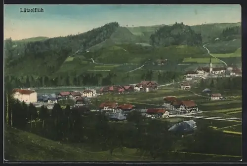 AK Lützelflüh, Gesamtansicht aus der Vogelschau