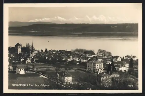 AK Neuveville, Neuveville et les Alpes