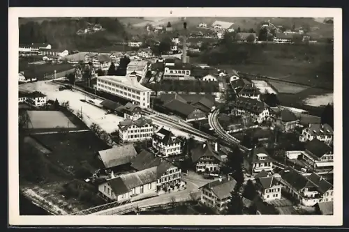 AK Neuenegg, Teilansicht mit Rest. Sternen vom Flugzeug aus