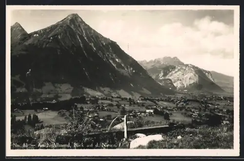 AK Aeschi b. Spiez, Allmend, Panoramablick auf d. Niesen