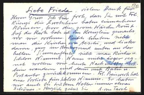 AK Aeschi b. Spiez, Allmend, Panoramablick auf d. Niesen