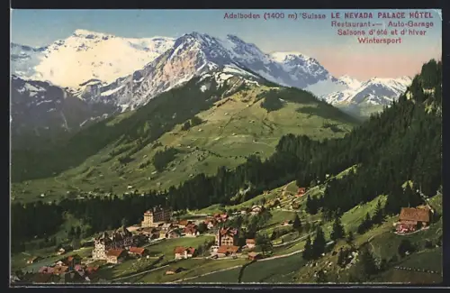 AK Adelboden, Ortsansicht mit Nevada Palace Hotel