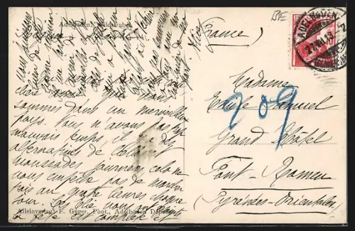 AK Adelboden, Totalansicht mit Wildstrubel