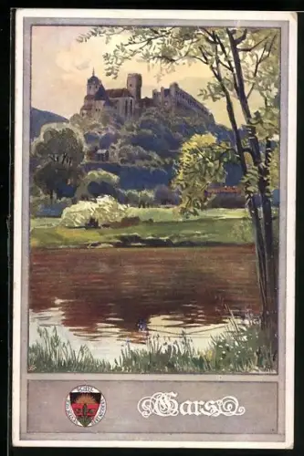 AK Deutscher Schulverein Nr. 180: Gars am Kamp, Blick zum Schloss