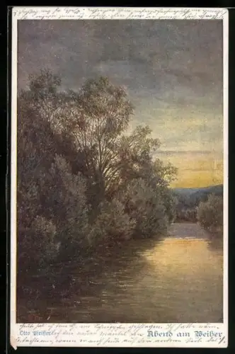 AK Deutscher Schulverein Nr.883: Abend am Weiher