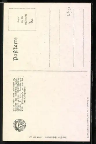 AK Deutscher Schulverein Nr. 774: Waldmüller-Denkmal im Rathauspark zu Wien