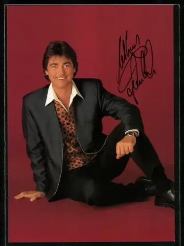 AK Musiker Wolfgang Edenharder im Anzug, Autograph