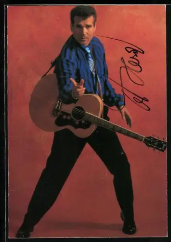 AK Musiker Ted Herold mit Gitarre, Autograph