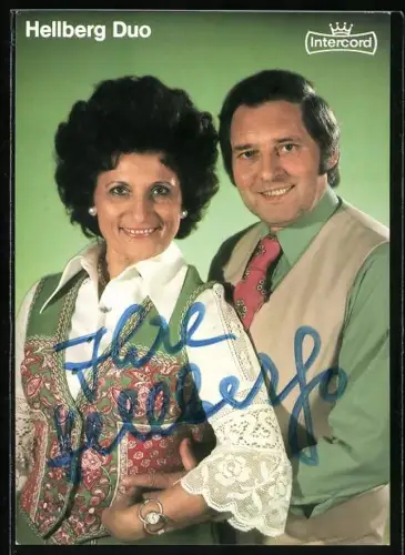 AK Musiker Hellberg Duo im Porträt mit Autograph