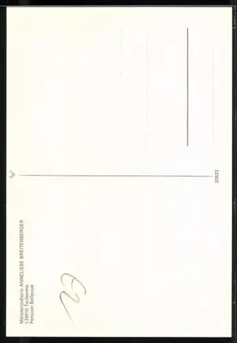 AK Musikerin Anneliese Breitenberger in Tracht mit Gitarre, Autograph