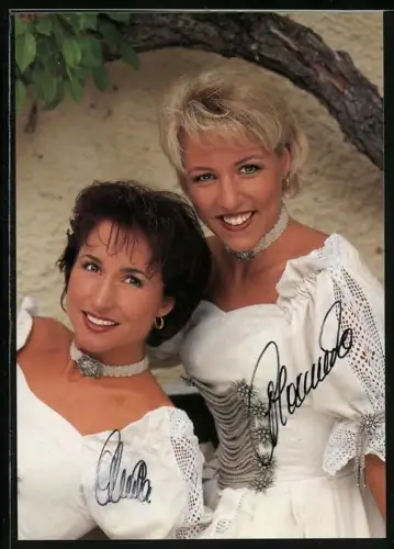 AK Musikerinnen Geschwister Hofmann mit Autographen